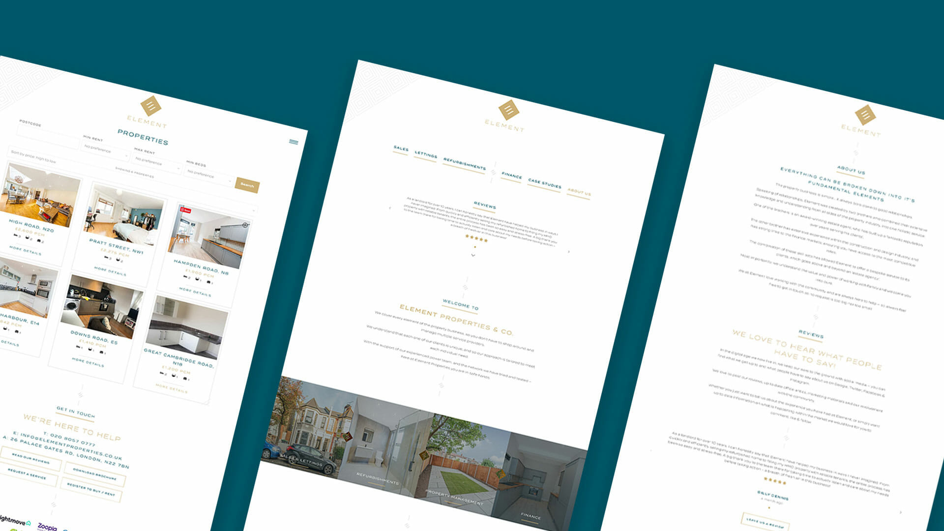 Property Development & Estate Agency website design